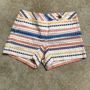 Trina Turk Patterned White Shorts Size 2